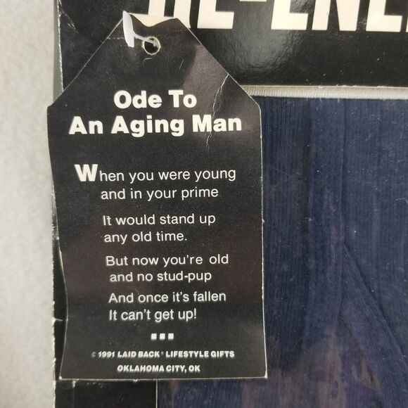 Over the Hill Re- Energizer Blue Briefs 1991 Laid Back Party Gag Gift NOS 40 - Picture 4 of 7